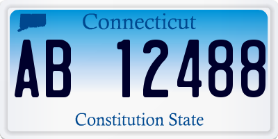 CT license plate AB12488