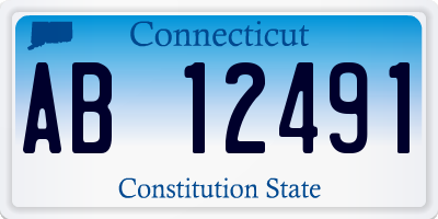 CT license plate AB12491