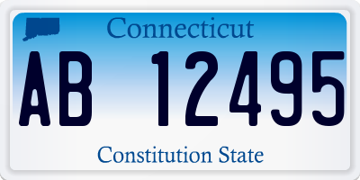 CT license plate AB12495