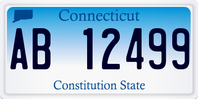 CT license plate AB12499