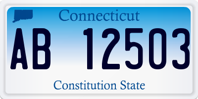 CT license plate AB12503