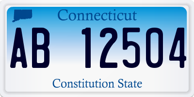 CT license plate AB12504