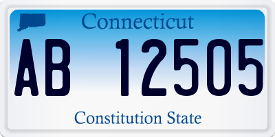 CT license plate AB12505