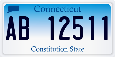 CT license plate AB12511