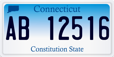 CT license plate AB12516