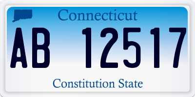 CT license plate AB12517