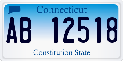 CT license plate AB12518