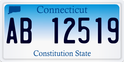 CT license plate AB12519