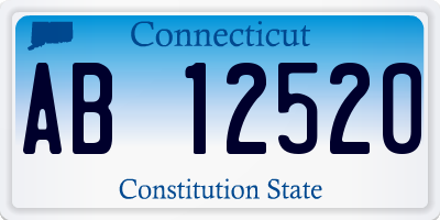 CT license plate AB12520