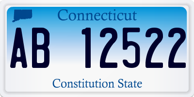 CT license plate AB12522