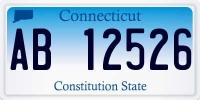 CT license plate AB12526