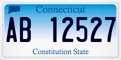 CT license plate AB12527