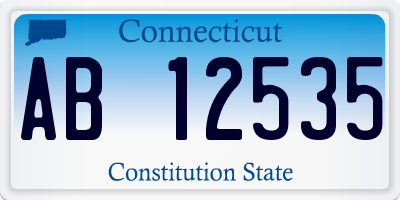 CT license plate AB12535