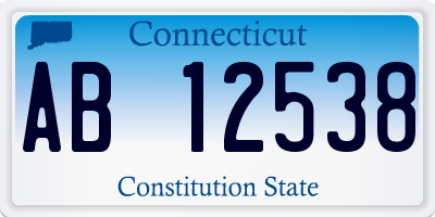 CT license plate AB12538