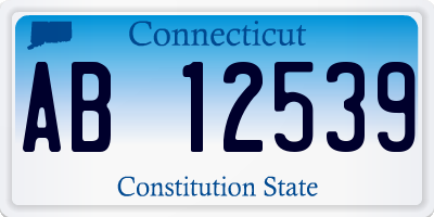 CT license plate AB12539