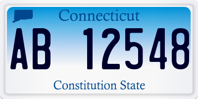 CT license plate AB12548