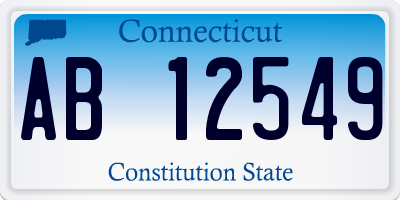 CT license plate AB12549