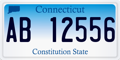 CT license plate AB12556