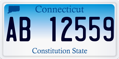 CT license plate AB12559