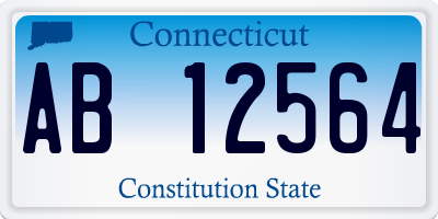 CT license plate AB12564