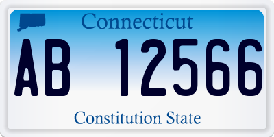 CT license plate AB12566