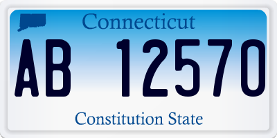 CT license plate AB12570