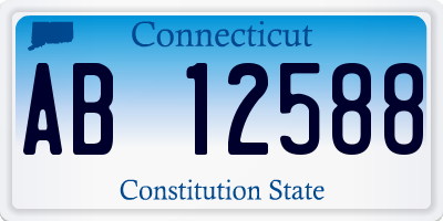 CT license plate AB12588