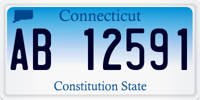 CT license plate AB12591