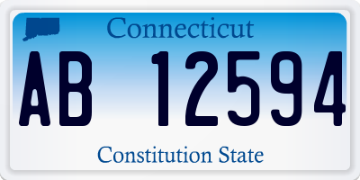 CT license plate AB12594