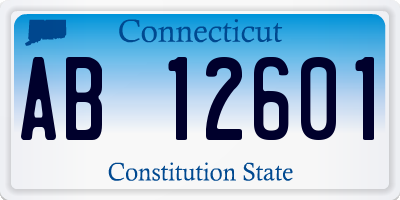 CT license plate AB12601