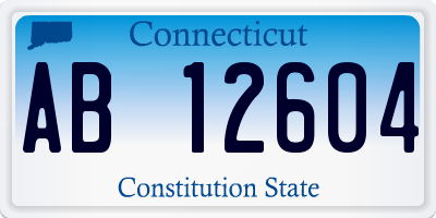 CT license plate AB12604