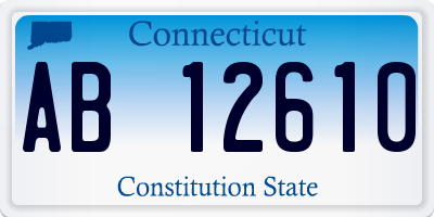 CT license plate AB12610