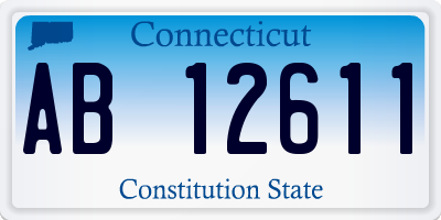 CT license plate AB12611