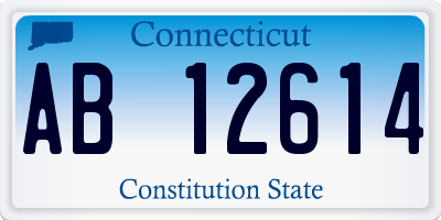 CT license plate AB12614