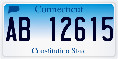 CT license plate AB12615