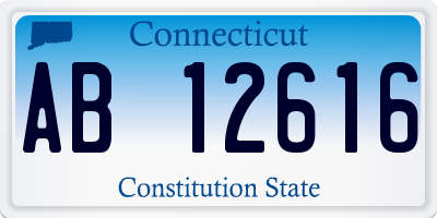 CT license plate AB12616