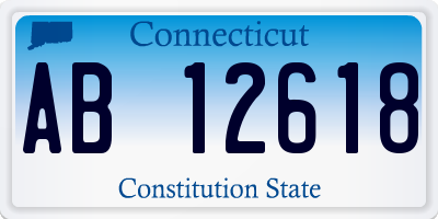 CT license plate AB12618