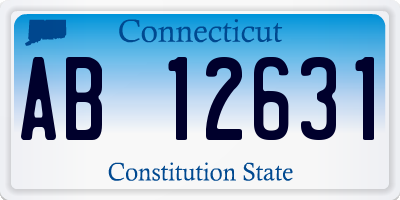 CT license plate AB12631