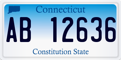 CT license plate AB12636