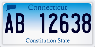 CT license plate AB12638