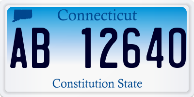 CT license plate AB12640