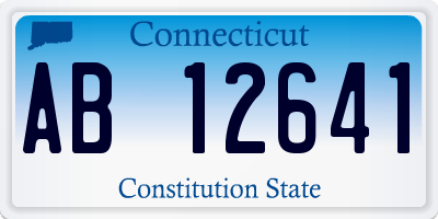 CT license plate AB12641