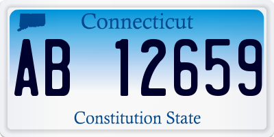 CT license plate AB12659