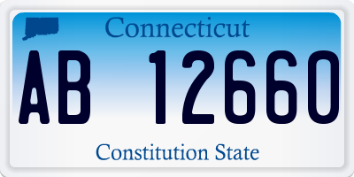 CT license plate AB12660