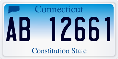 CT license plate AB12661