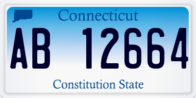 CT license plate AB12664