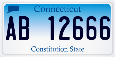 CT license plate AB12666