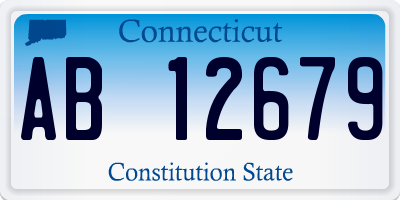 CT license plate AB12679