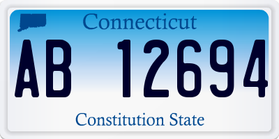 CT license plate AB12694