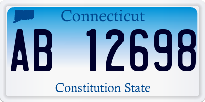 CT license plate AB12698